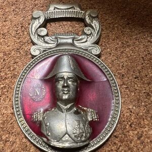 Vintage Silver and Red Bottle Opener